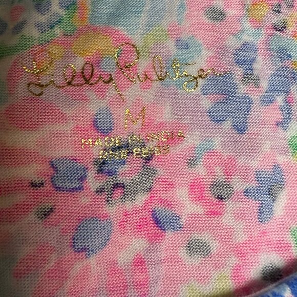 Lilly Pulitzer Geanna Tierred Swing Dress Amalfi Alligator Isle, Size M, EUC - Picture 6 of 9